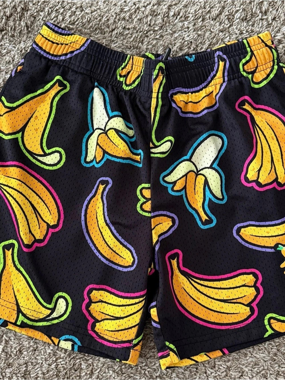 Baseball Lifestyle 101 Youth XL  Banana Print Athletic Shorts  Like New